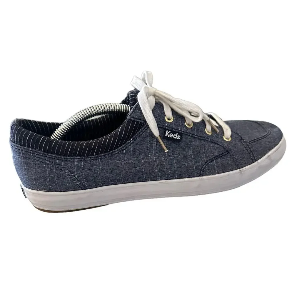 Keds Women's Center Stripe Navy Sneakers Size 9 Blue Athletic Shoes - Picture 3 of 7